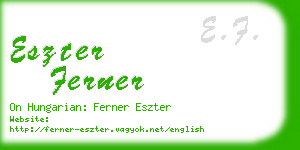 eszter ferner business card
